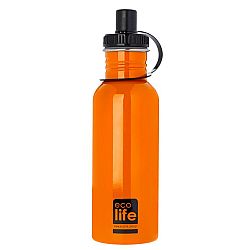 ECOLIFE ΜΕΤΑΛΛΙΚΟ ΑΝΟΞΕΙΔΩΤΟ ΜΠΟΥΚΑΛΙ ORANGE 600ML