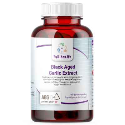 Full Health Black aged garlic extract 60 Vcaps (Συμπλήρωμα διατροφής με σταθεροποιημένο εκχύλισμα με μαύρο σκόρδο)