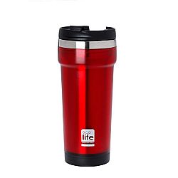 ECOLIFE COFFEE THERMOS RED (PLASTIC OUTSIDE) 420ML