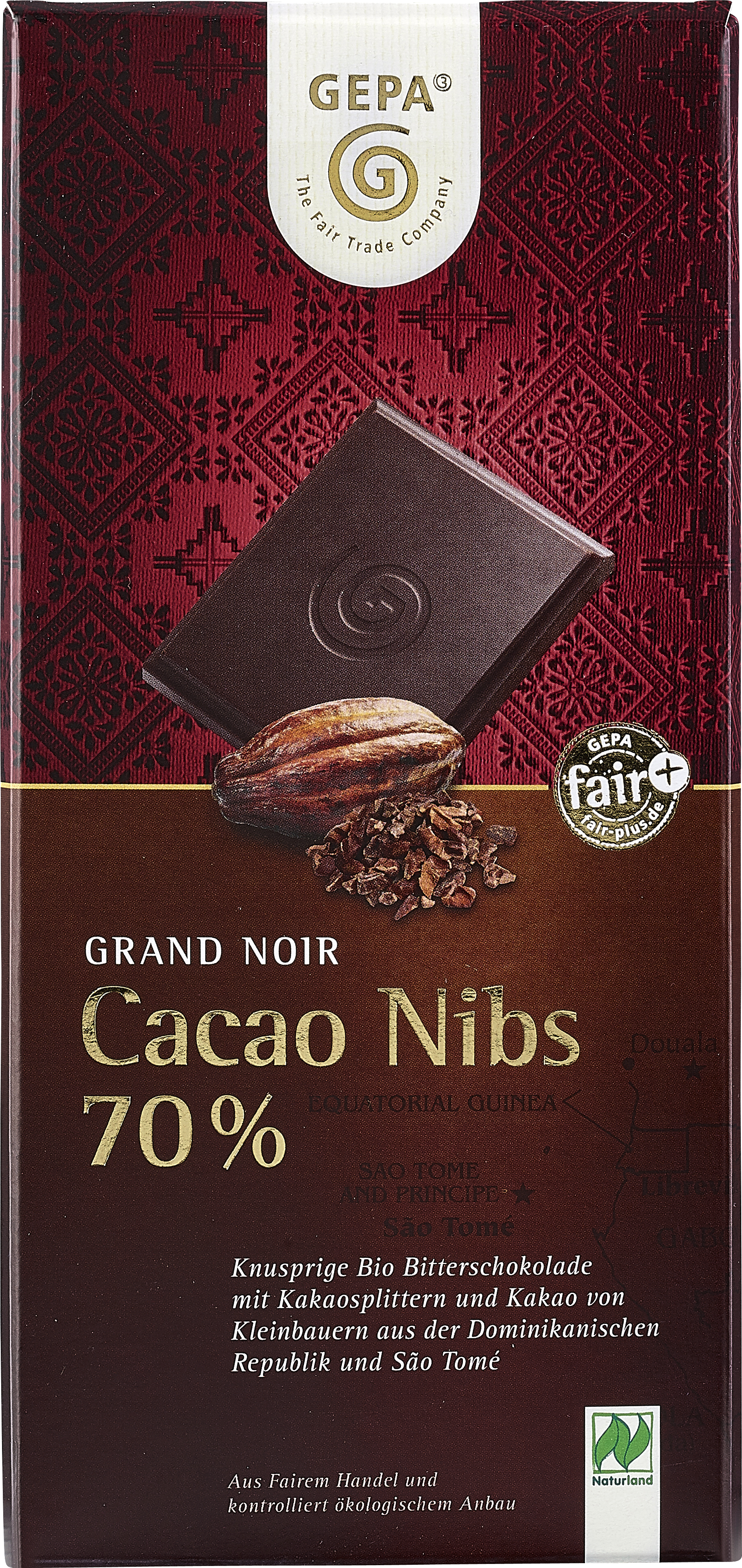 ΠΙΚΡΗ ΣΟΚΟΛΑΤΑ 70% ME ΣΠΑΣΜΕΝΟ ΦΑΣΟΛΙ ΚΑΚΑΟ 100gr