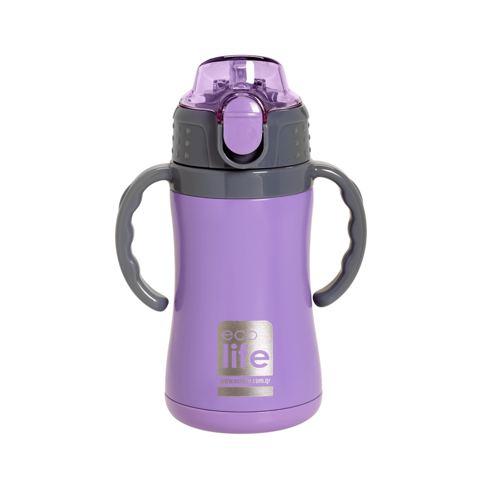 ECOLIFE KIDS THERMOS LILAC WITH HANDLES 300ML