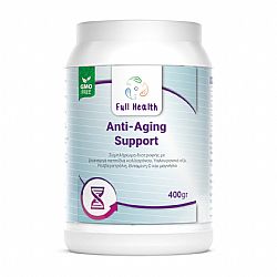Full health Anti-Aging support 400 gr (Συμπλήρωμα διατροφής με βιοενεργά πεπτίδια κολλαγόνου, Υαλουρονικό οξύ, Ρεσβερατρόλη, Βιταμίνη C και μαγνήσιο)