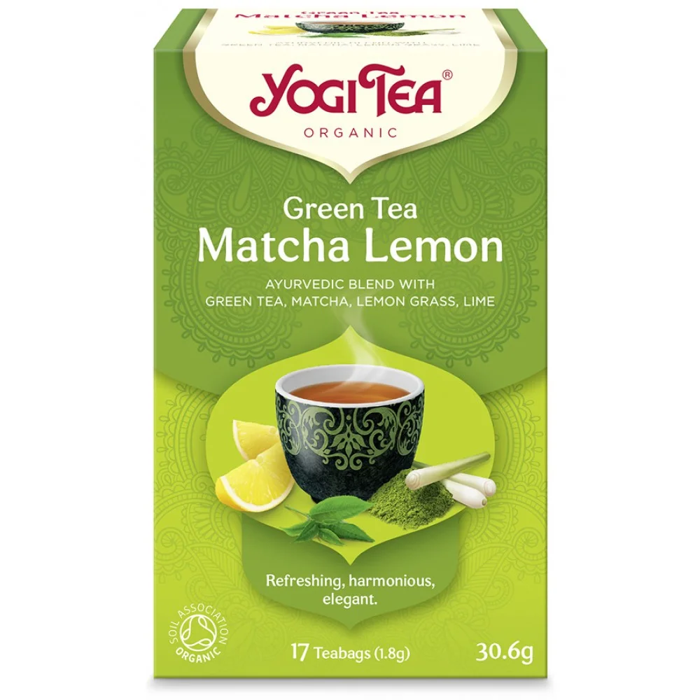 ΠΡΑΣΙΝΟ ΤΣΑΙ  ΜΕ ΤΣΑΙ MATCHA YOGI  17 ΦΑΚ