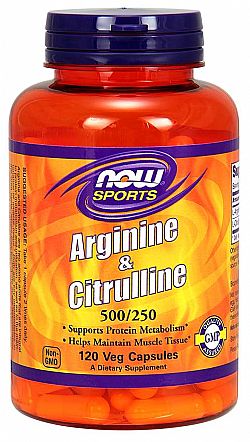 ARGININE 500MG-CITRULLINE 250MG 120CAPS