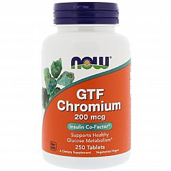 GTF CHROMIUM 200MCG 250TABS