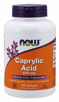 CAPRYLIC ACID 600MG 100SGELS