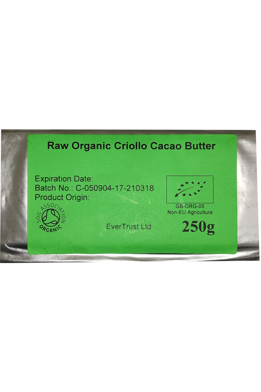 CACAO BUTTER ORGANIC 250G